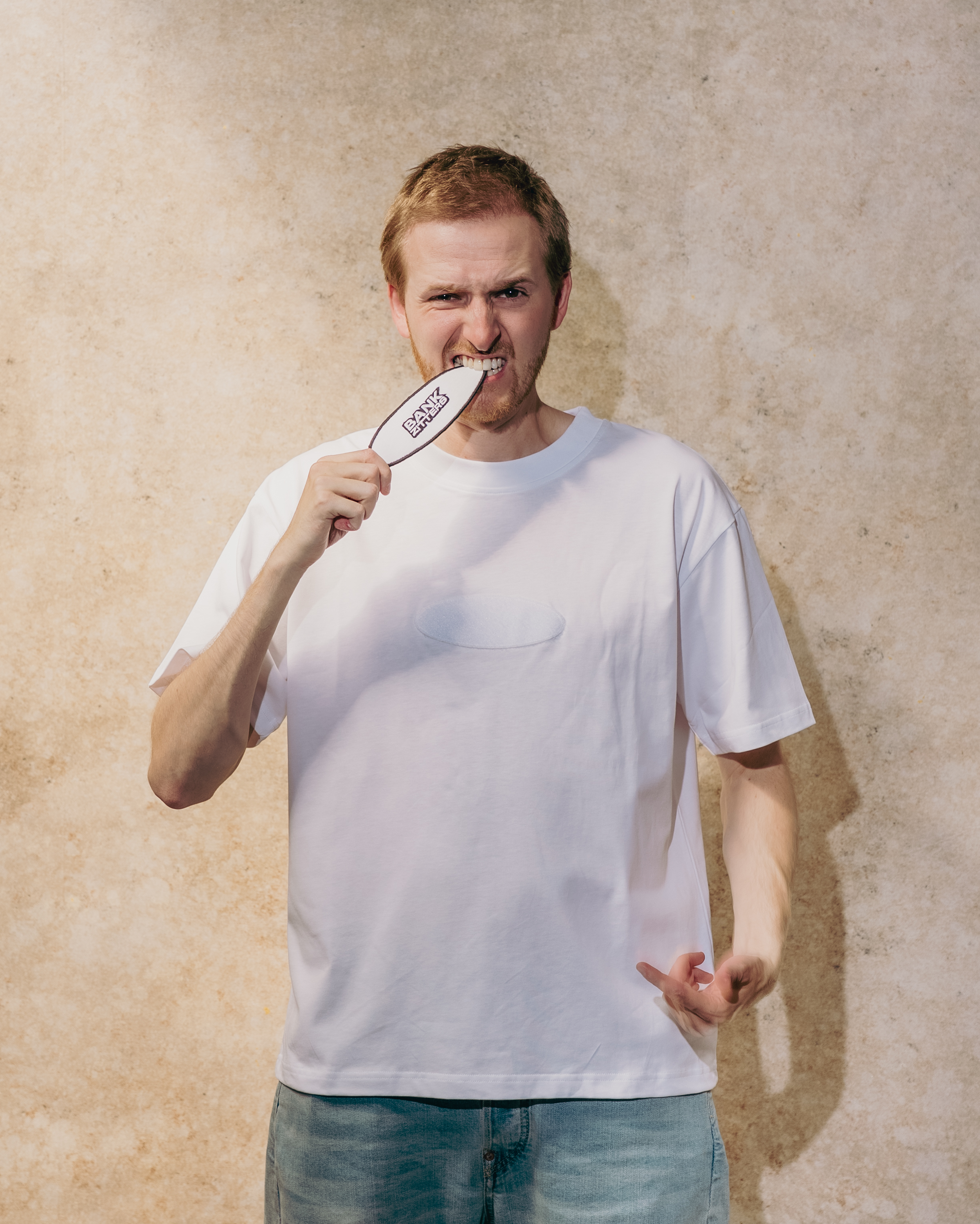 Bankzitters Patch-shirt Wit