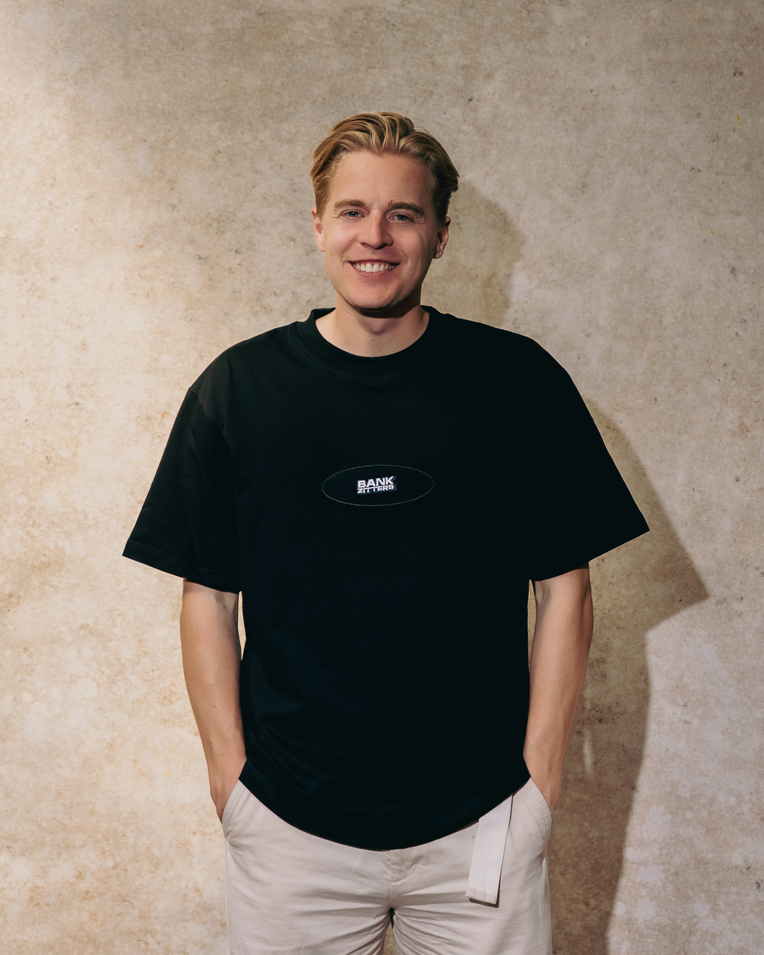 Bankzitters Patch-shirt Zwart