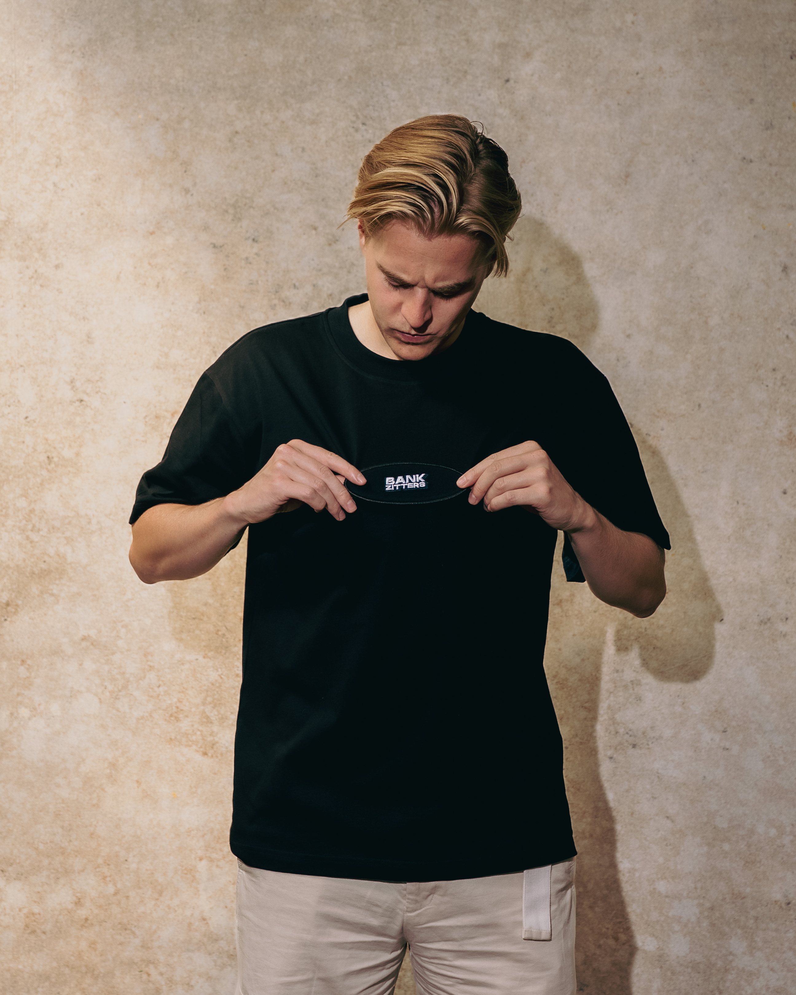 Bankzitters Patch-shirt Zwart