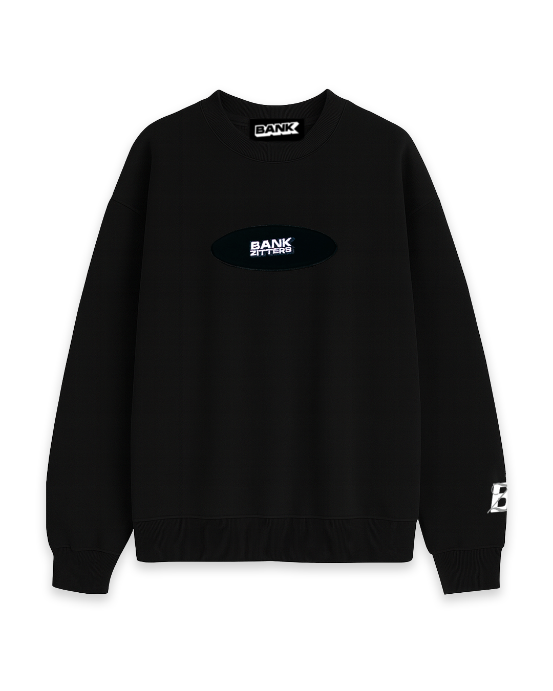 Bankzitters Patch-trui Zwart