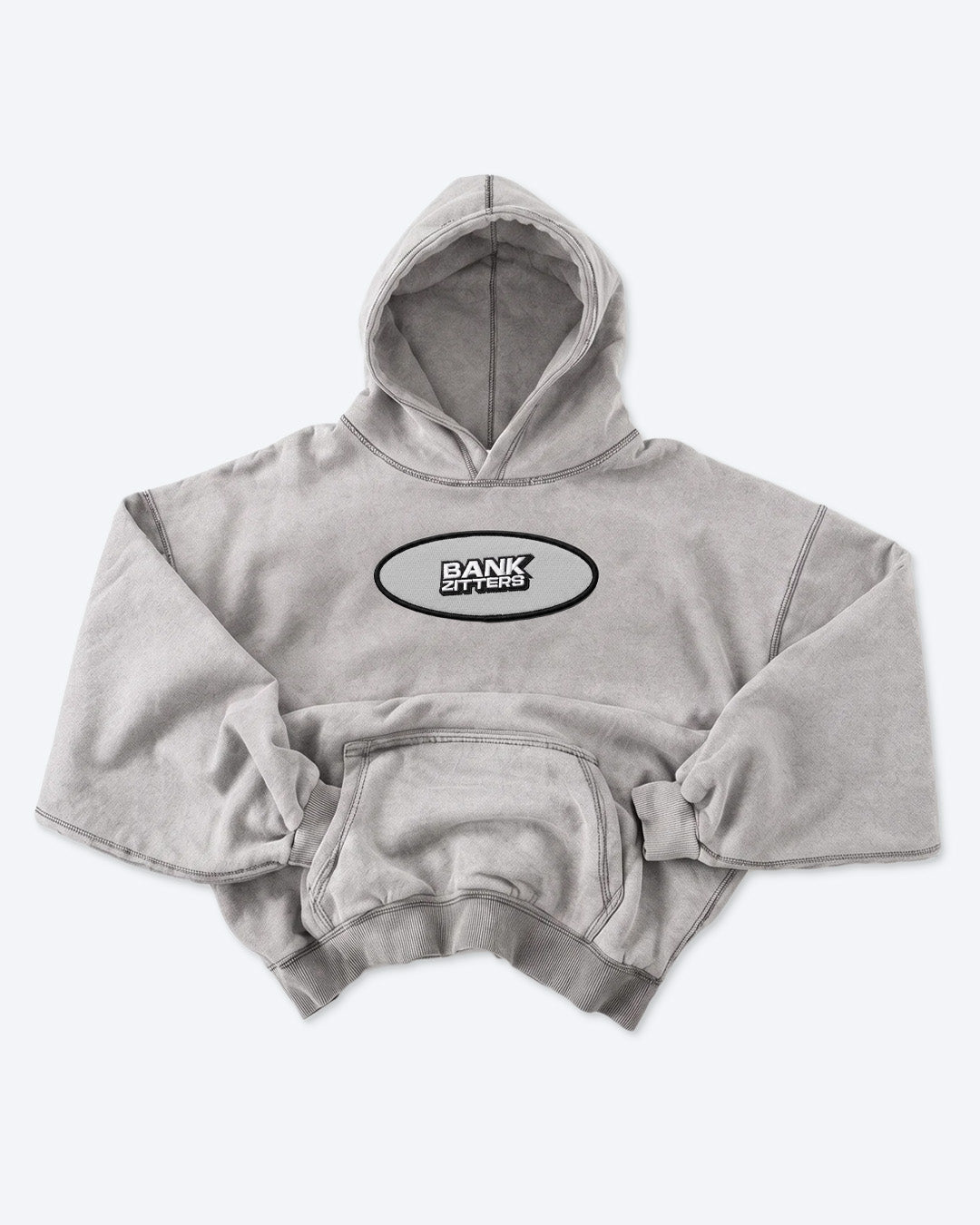 Essential Patch Hoodie Grijs